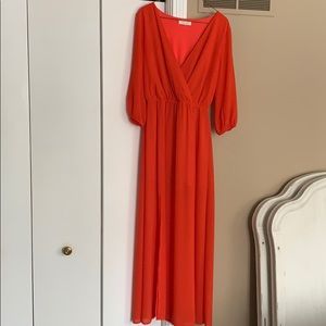 Sugarlips 3/4 Sleeve V-Neck Maxi Dress sz. M